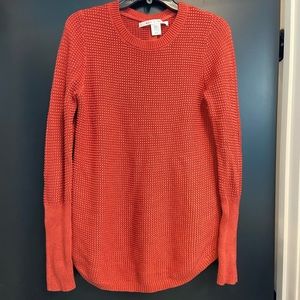 Max Studio Rust Waffle Knit Pullover Sweater M